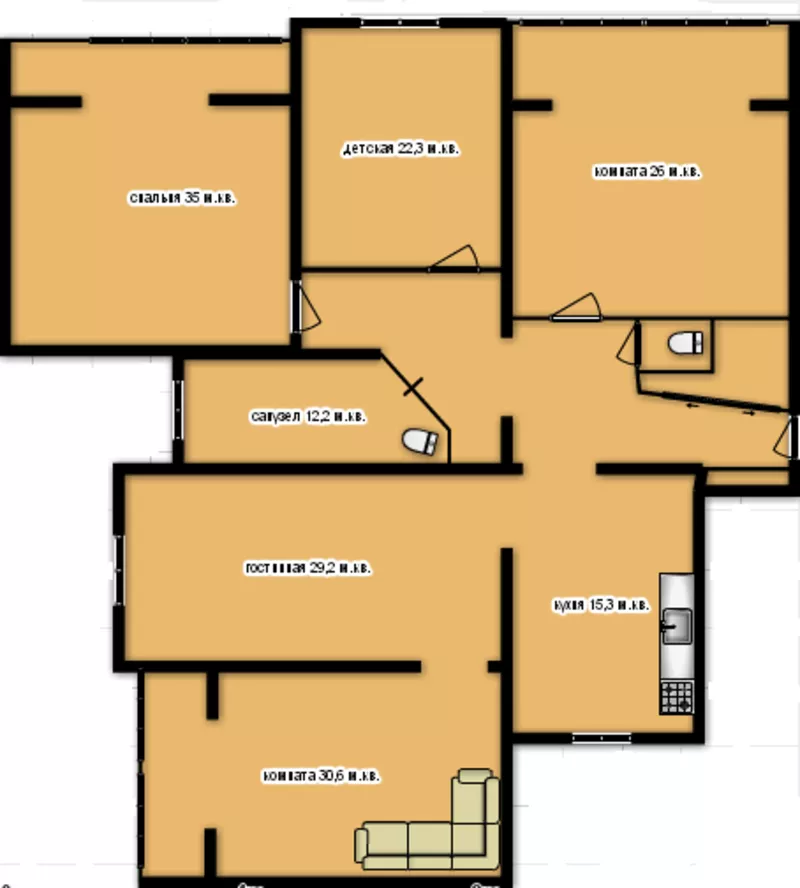 Купите квартиру премиум – класса площадью 200 м.кв. 9