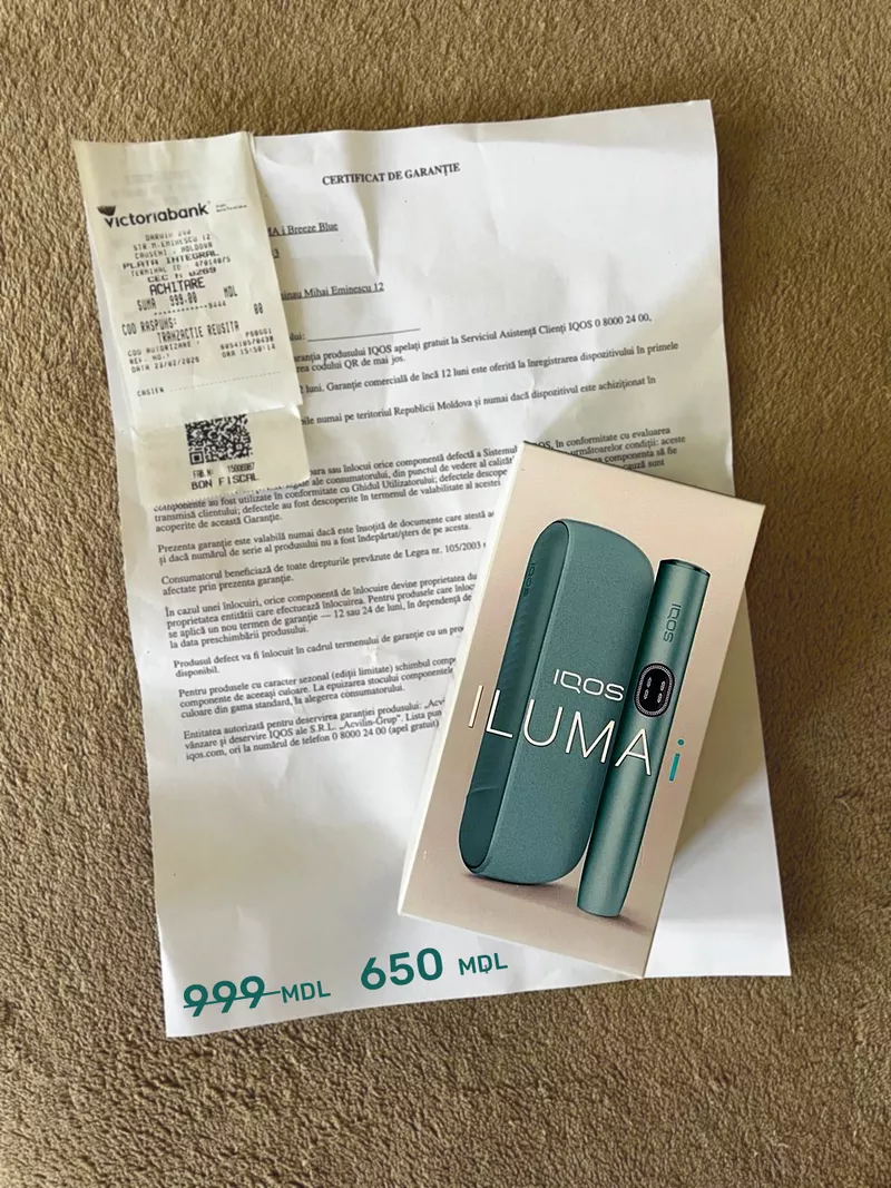 iQos Iluma i новый, есть чек покупки в Молдове и гарантия 2